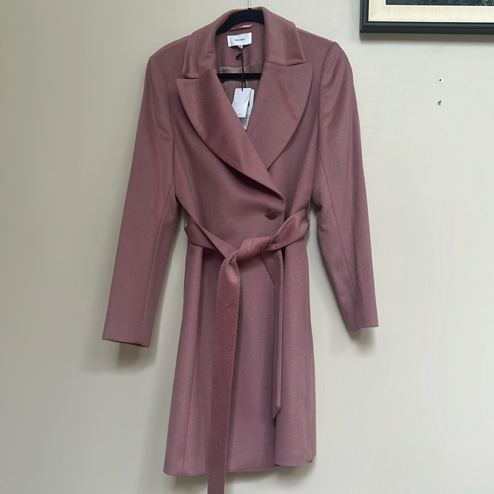 REISS Forbes Coat - Rose Pink